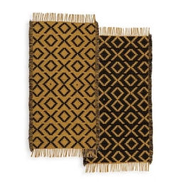 Χαλάκι Κουζίνας Thorn Διπλής Όψης 70Χ140 Mustard Nef-Nef 70X140cm 70x140cm Βαμβάκι