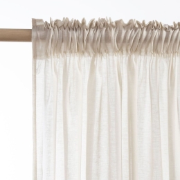 Κουρτίνα Dione Beige Nef-Nef 140X270cm Βαμβάκι-Πολυέστερ