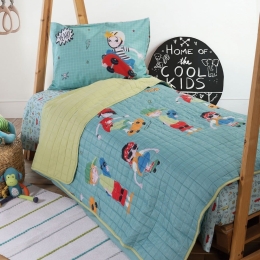 Κουβερλί Παιδικό Boys Will Be Boys Petrol Nef-Nef Μονό 180x220cm Microfiber-Polyester