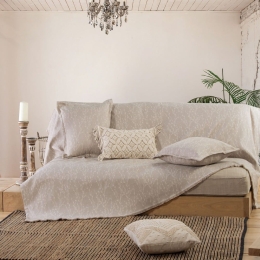 Ριχτάρι Estia Beige Nef-Nef Τριθέσιο 170x300cm Βαμβάκι-Πολυέστερ