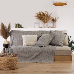 Ριχτάρι Estia Grey Nef-Nef Πολυθρόνα 170x180cm Βαμβάκι-Πολυέστερ
