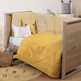 Σεντόνια Βρεφικά Cute Hedgehog (Σετ 2τμχ) Yellow Nef-Nef Λίκνου 70x120cm 100% Βαμβάκι