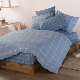 Σεντόνια Henry Με Λάστιχο (Σετ 4τμχ) Denim Nef-Nef King Size 180x230cm 100% Βαμβάκι