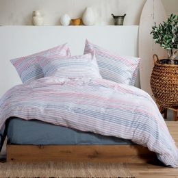 Σεντόνια Miles Με Λάστιχο (Σετ 4τμχ) Aqua Nef-Nef King Size 180x230cm 100% Βαμβάκι