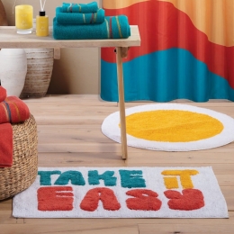 Ταπέτο Μπάνιου Take It Easy White Nef-Nef 60Χ90 100% Βαμβάκι