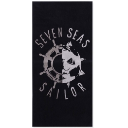 Πετσέτα Θαλάσσης Seven Seas Black Nef-Nef Θαλάσσης 80x160cm 100% Βαμβάκι