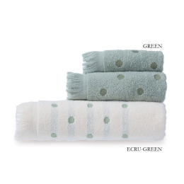 Πετσέτα Serendipity Ecru-Green Nef-Nef Σώματος 70x140cm 100% Βαμβάκι