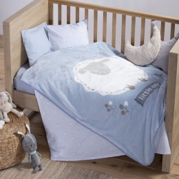 Κουβέρτα Βρεφική Sweet Sheep Light Blue Nef-Nef Αγκαλιάς 75x100cm Πολυέστερ