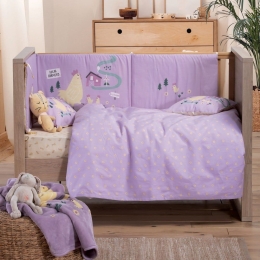 Σεντόνια Βρεφικά Piu Piu (Σετ 2τμχ) Lilac Nef-Nef Λίκνου 70x120cm Βαμβάκι-Πολυέστερ