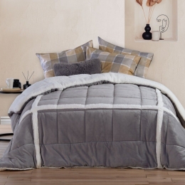 Κουβερτοπάπλωμα Versan Grey Nef-Nef Υπέρδιπλο 220x240cm Πολυέστερ