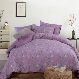Σεντόνια Serendipity (Σετ 4τμχ) Mauve Nef-Nef Διπλό 200X270cm 100% Βαμβάκι