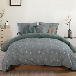 Σεντόνια Serendipity (Σετ 3τμχ) Green Nef-Nef Μονό 170x270cm 100% Βαμβάκι