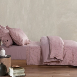Σεντόνια Estia (Σετ 4τμχ) Pink Nef-Nef King Size 270x280cm 100% Βαμβακοσατέν