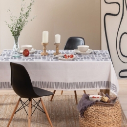 Τραπεζομάντηλο Xavier Natural-Black Nef-Nef 140X180 Βαμβάκι-Πολυέστερ