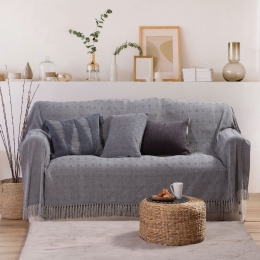 Ριχτάρι Devine Grey Nef-Nef Τριθέσιο 180X300cm Πολυέστερ