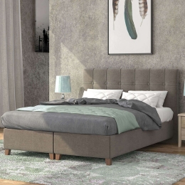 Κρεβάτι Νο66 160x200x110cm Light Grey Υπέρδιπλo
