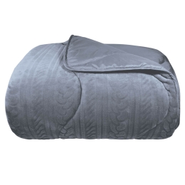 Amo la Casa Κουβερτοπάπλωμα Γούνα 450 gsm King Size 260X250 - Treccia Γαλάζιο