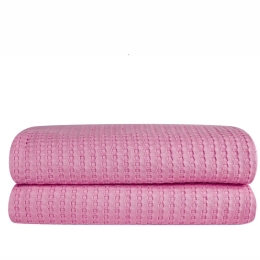 Κουβέρτα Soho 2214 Waffle Fuchsia Kentia Μονό 170x240cm 100% Βαμβάκι