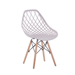 Καρέκλα Tree Cream 49x53xH81,5cm 03-0673 Σετ 4τμχ Ξύλο,Πολυπροπυλένιο