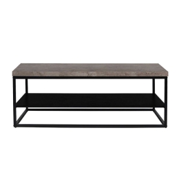 Τραπεζάκι Σαλονιού Ale 120x60xH45cm Cement 04-0514 Honeycomb