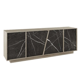 Μπουφές Petra 05-0454 207x43xH75cm Dark Sonoma Μελαμίνη