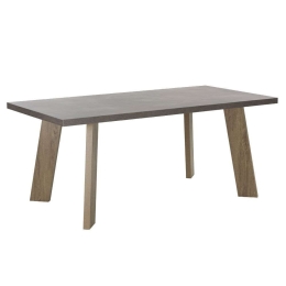 Τραπέζι Bondi 02-0365 180x90xH75cm Cement- Dark Sonoma Μελαμίνη