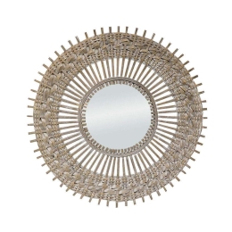 Καθρέπτης Exotic 11-0302 Φ70x2,5cm Natural Bamboo
