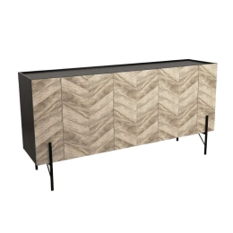 Μπουφές Parke 05-0479 160x43x80cm Multi Μοριοσανίδα, Μέταλλο