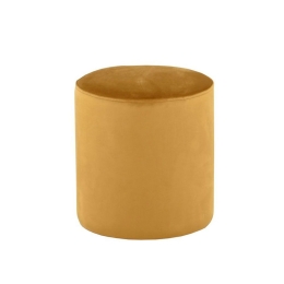 Σκαμπό Cylinder 16-0483 Φ35xH38cm Gold Βελούδο