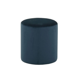 Σκαμπό Cylinder 16-0485 Φ35xH38cm Blue Βελούδο