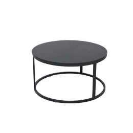 Τραπέζι Σαλονιού Tondo 04-0516 Φ80x40cm Black