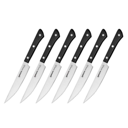 Μαχαίρια Κρέατος Harakiri SHR-0260B (Σετ 6τμχ) Black Samura Ανοξείδωτο Ατσάλι