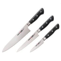 Μαχαίρια PRO-S SP-0220 (Σετ 3τμχ) Black Samura Ανοξείδωτο Ατσάλι
