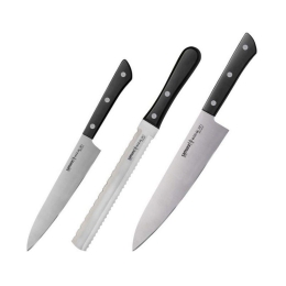 Μαχαίρια Harakiri SHR-0230B (Σετ 3τμχ) Black Samura Ανοξείδωτο Ατσάλι