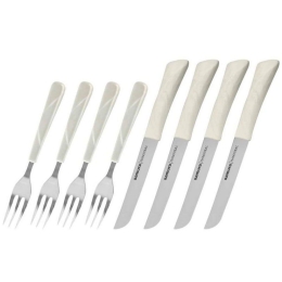 Μαχαιροπίρουνα Hannibal SHN-0280 (Σετ 8τμχ) White Samura 8 τμχ Ανοξείδωτο Ατσάλι