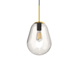 Φωτιστικό Οροφής Pear S 8673 Transparent-Gold Nowodvorski Μέταλλο,Γυαλί