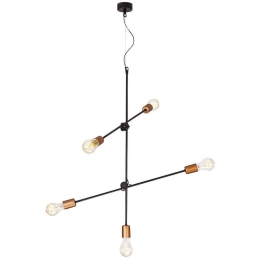 Φωτιστικό Οροφής Sticks V 6270 Black-Copper Nowodvorski Μέταλλο