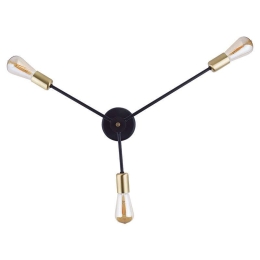 Φωτιστικό Τοίχου Mill III 9136 Black-Gold Nowodvorski Μέταλλο