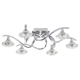 Φωτιστικό Οροφής Tesalli VI 4653 Chrome Nowodvorski Μέταλλο,Γυαλί
