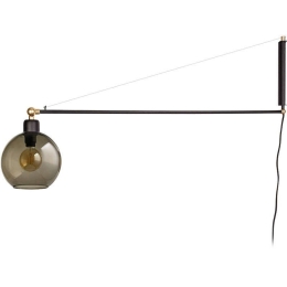 Φωτιστικό Τοίχου Crane 9374 Black Nowodvorski Μέταλλο,Γυαλί
