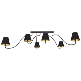 Φωτιστικό Οροφής SwIVel VI 6560 Black-Gold Nowodvorski Μέταλλο,Ύφασμα