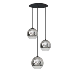 Φωτιστικό Οροφής Globe III 7607 Chrome Nowodvorski Πλαστικό, Γυαλί