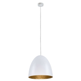 Φωτιστικό Οροφής Egg M 9021 White-Gold Nowodvorski Πολυρεσίνη