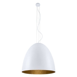 Φωτιστικό Οροφής Egg Xl 9025 White-Gold Nowodvorski Πολυρεσίνη