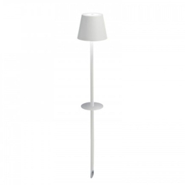 Φωτιστικό Κήπου Επαναφορτιζόμενο Led Poldina Picchetto Ld0282B3 Ip54 White Zafferano