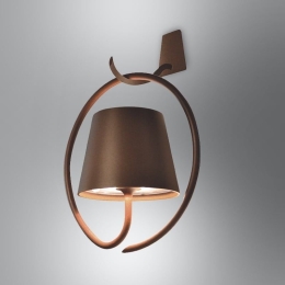Φωτιστικό Τοίχου Επαναφορτιζόμενο Led Poldina Ld0289R3 Ip54 Rust Zafferano