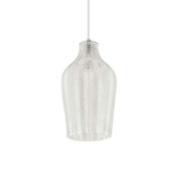 Φωτιστικό Οροφής Iris/1 2734 Φ20x31/350cm 1xE14 Clear Sikrea Μέταλλο,Γυαλί