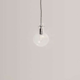 Φωτιστικό Οροφής Light/1 33298 Φ15x25x45/180cm 1xE14 Nickel Sikrea Μέταλλο,Γυαλί