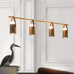 Φωτιστικό Οροφής-Ράγα Isla/S4 9900 102x8x40/200cm Gold Sikrea Αλουμίνιο,Γυαλί