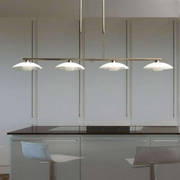 Φωτιστικό Οροφής-Ράγα Linda/S4BR 33465 96x84/123cm 4xG9 Gold Sikrea Μέταλλο,Γυαλί